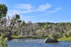 The Arkansas River in early morning light at Lake Pueblo State Park, Colorado June 6, 2021